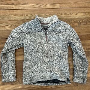 True Grit Zip Up Sherpa Sweater - Gray
